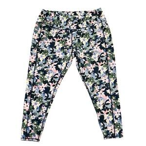 Vera Bradley Women’s 3XL Floral Yoga Stretch Pants W/ Cell Phone Pockets